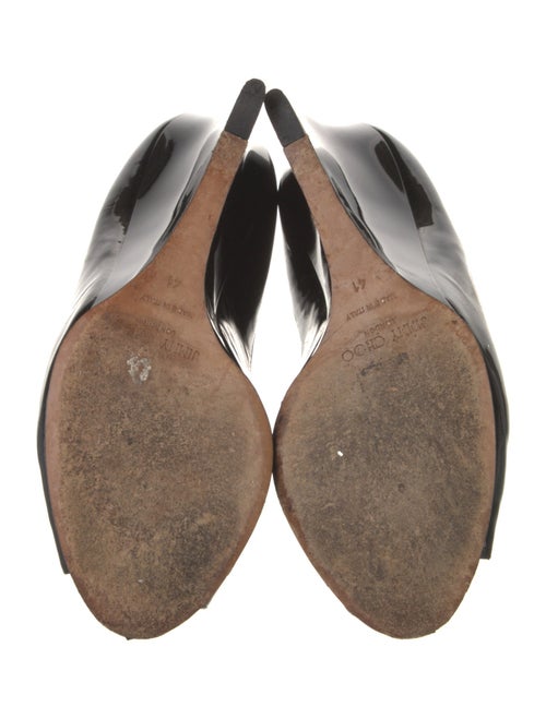 Jimmy Choo Patent Leather Cutout Accent Pumps