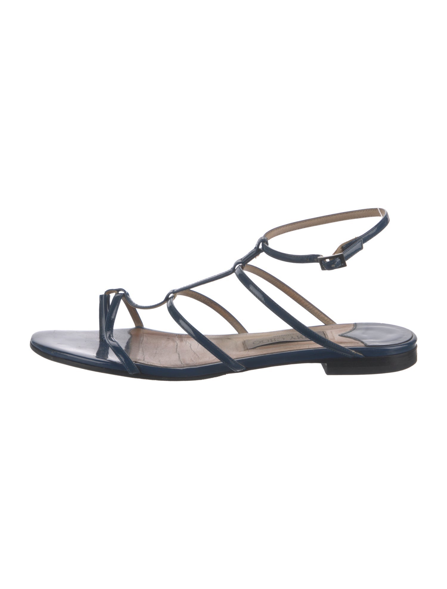 Jimmy Choo Leather T-Strap Sandals