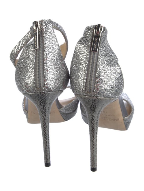 Jimmy Choo Glitter Animal Print T-Strap Pumps