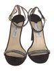 Jimmy Choo Suede Crystal Embellishments Sandals