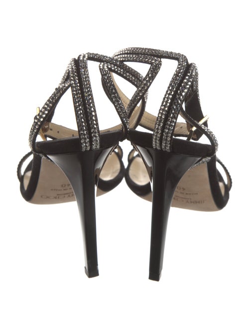 Jimmy Choo Suede Crystal Embellishments Sandals