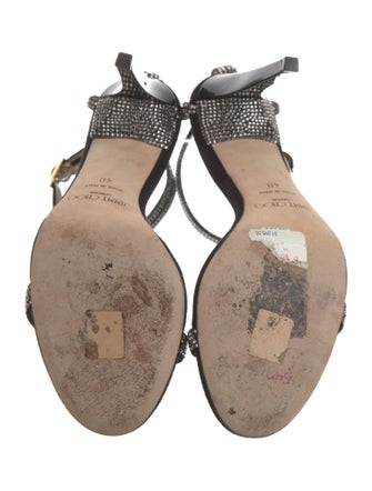 Jimmy Choo Suede Crystal Embellishments Sandals