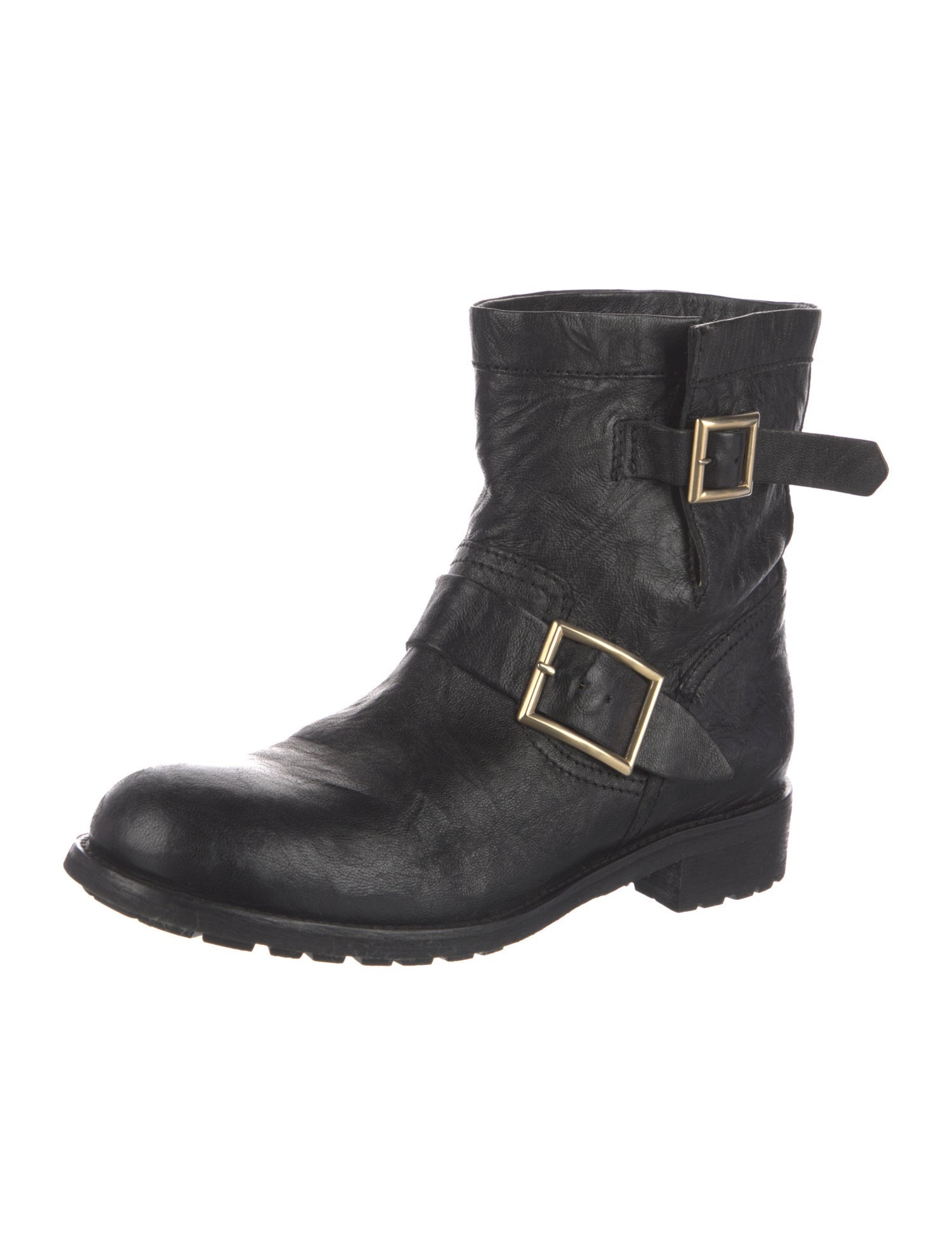 Jimmy Choo Leather Moto Boots