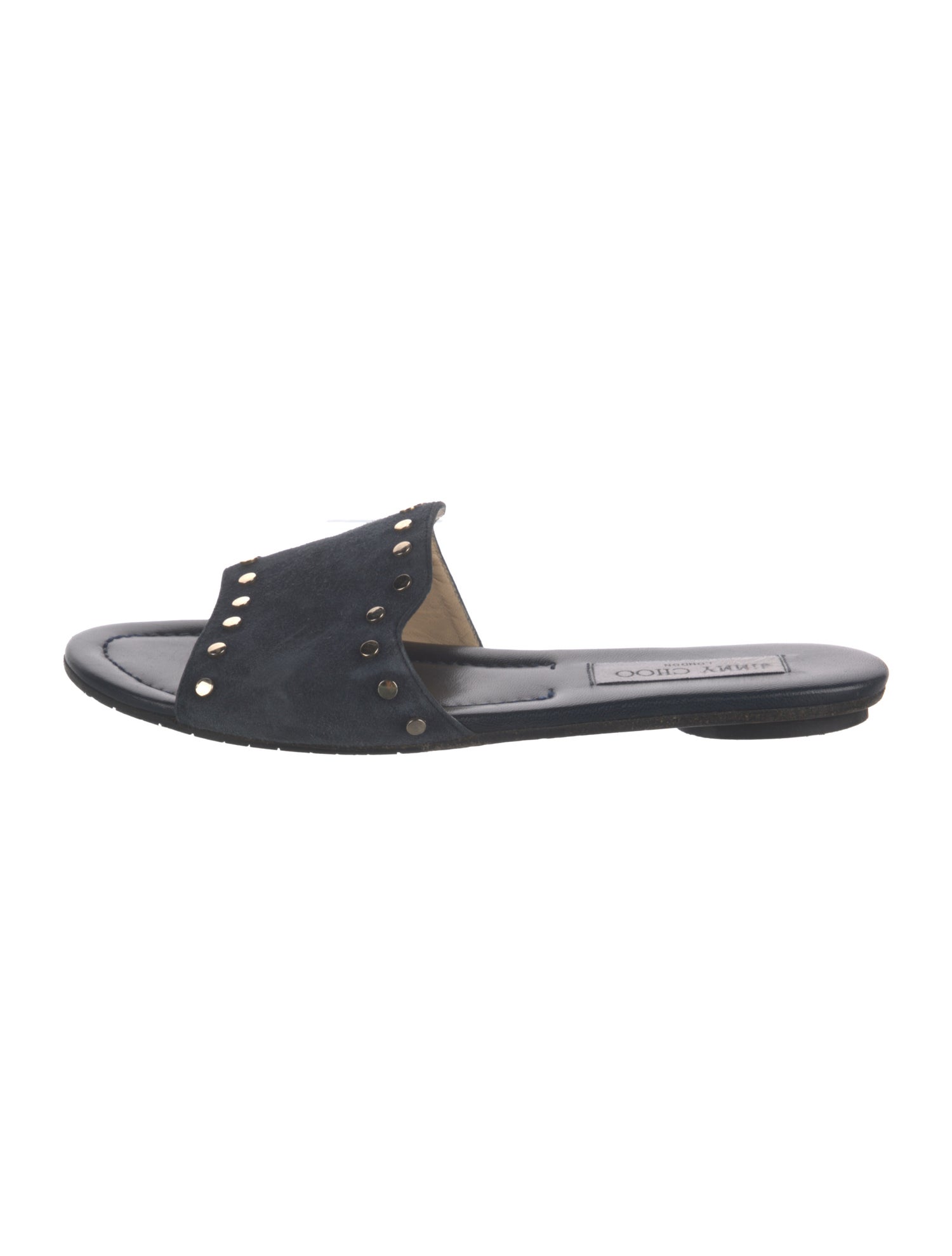 Jimmy Choo Suede Studded Accents Slides