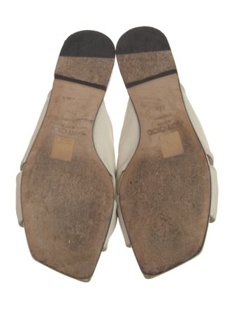 Jimmy Choo Leather Embroidered Accent Slides