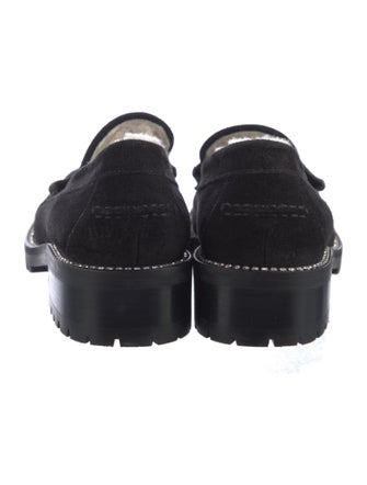 Jimmy Choo Suede Crystal Embellishments Loafers