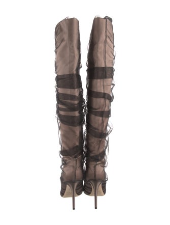 Jimmy Choo Mesh Lace-Up Boots