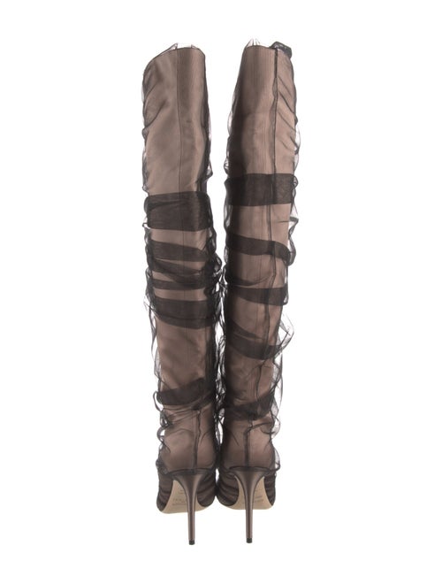 Jimmy Choo Mesh Lace-Up Boots