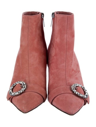 Jimmy Choo Suede Crystal Embellishments Boots