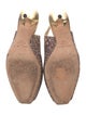 Jimmy Choo Glitter Leather Trim Embellishment Slingback Pumps