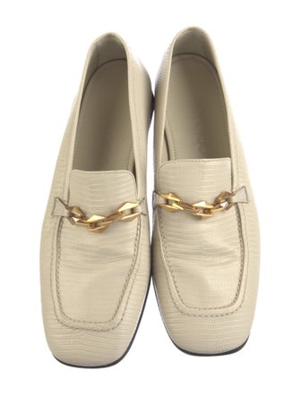Jimmy Choo Leather Chain-Link Accents Loafers