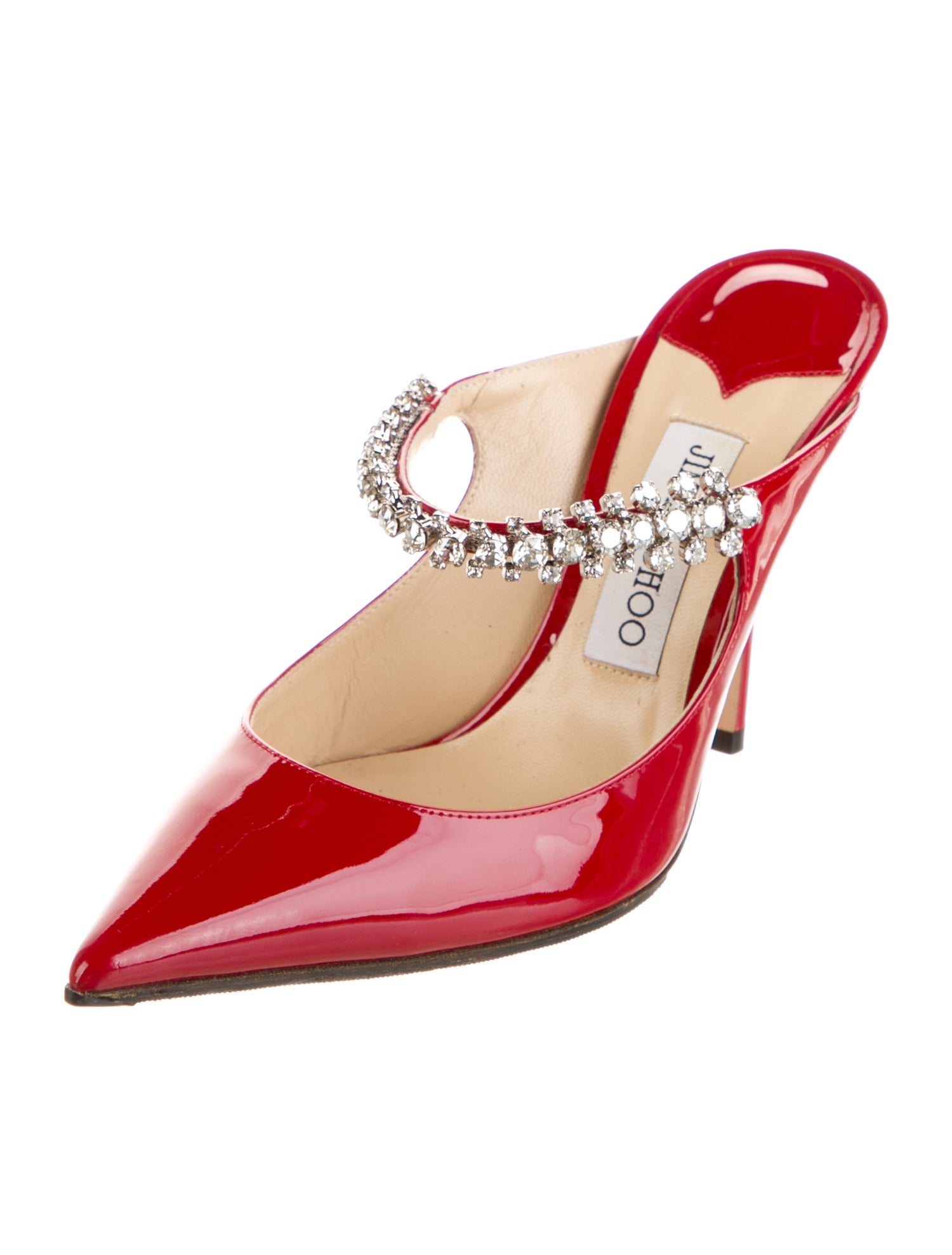 Jimmy Choo Bing 100 Mule Patent Leather D'Orsay Pumps