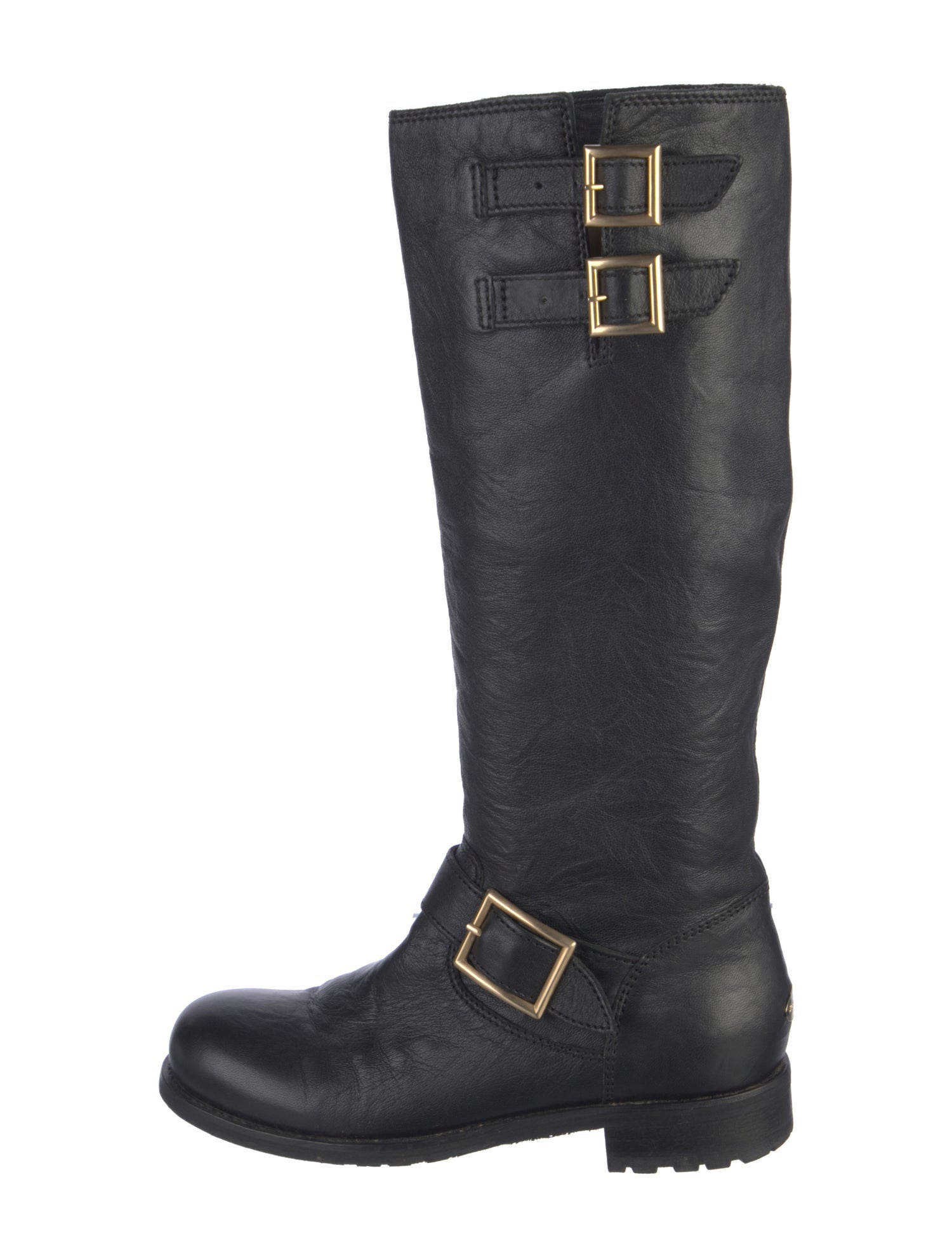 Jimmy Choo Leather Moto Boots
