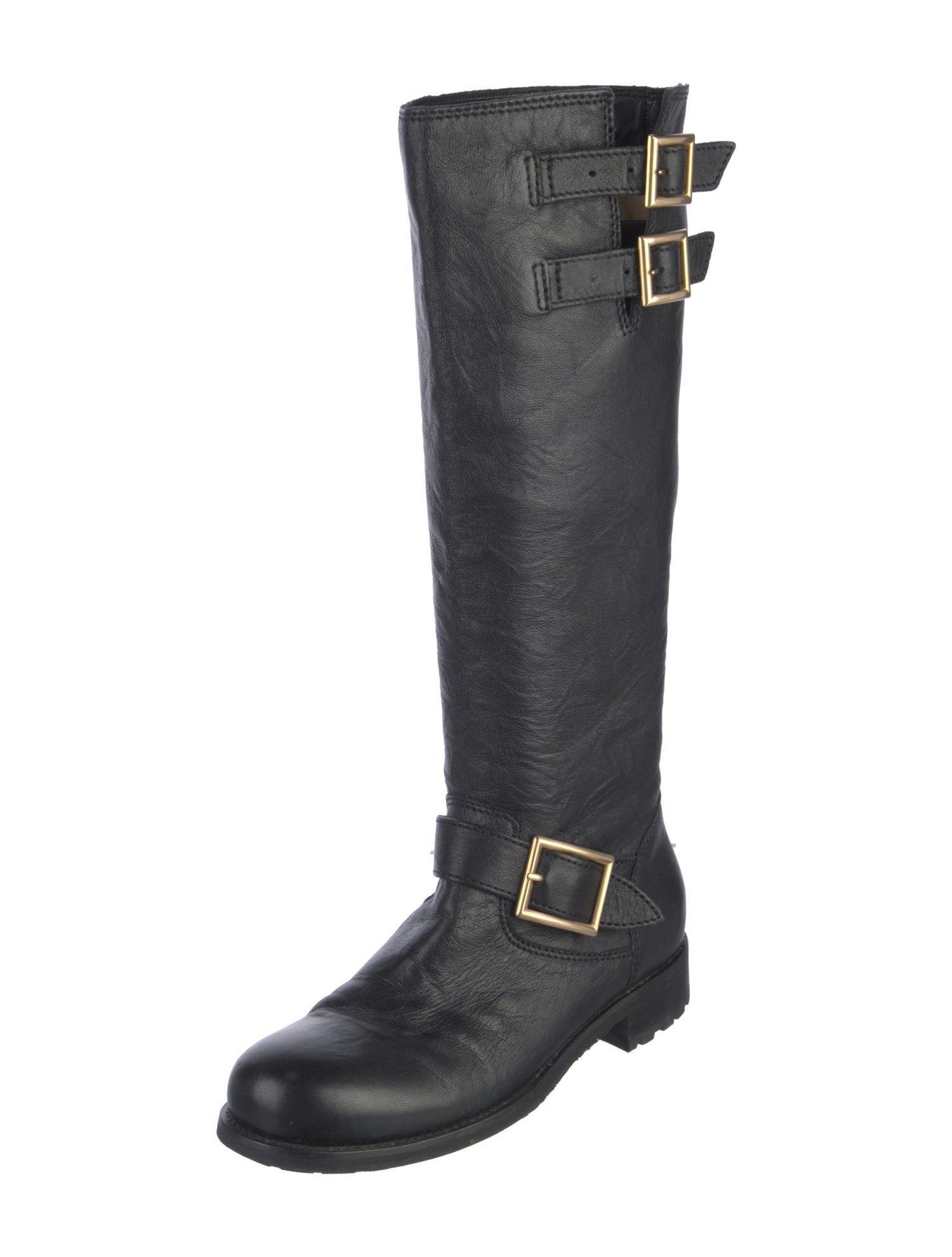 Jimmy Choo Leather Moto Boots