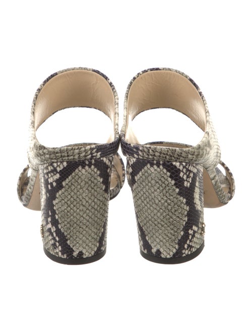Jimmy Choo Leather Animal Print Slides