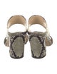 Jimmy Choo Leather Animal Print Slides