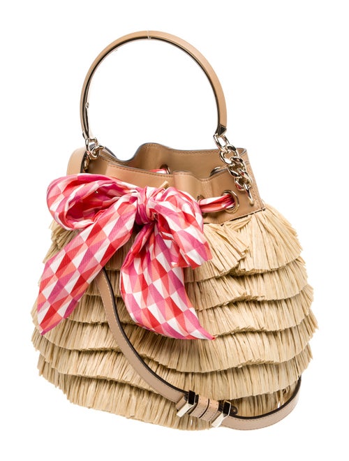Jimmy Choo Raffia Bon Bon Fringed