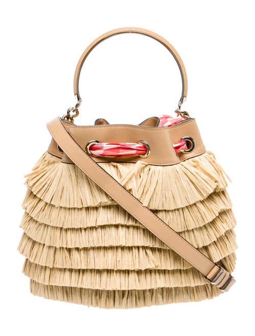 Jimmy Choo Raffia Bon Bon Fringed