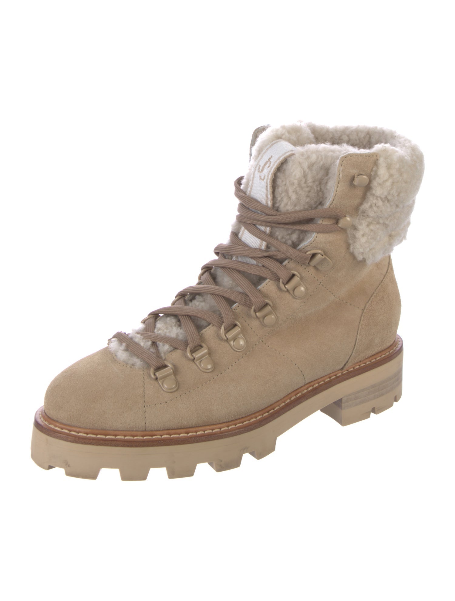 Jimmy Choo Suede Colorblock Pattern Combat Boots