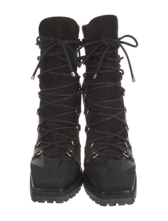 Jimmy Choo Jimmy Choo Madyn 130 Leather Lace-Up Boots