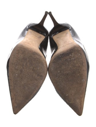 Jimmy Choo Patent Leather Cutout Accent Pumps