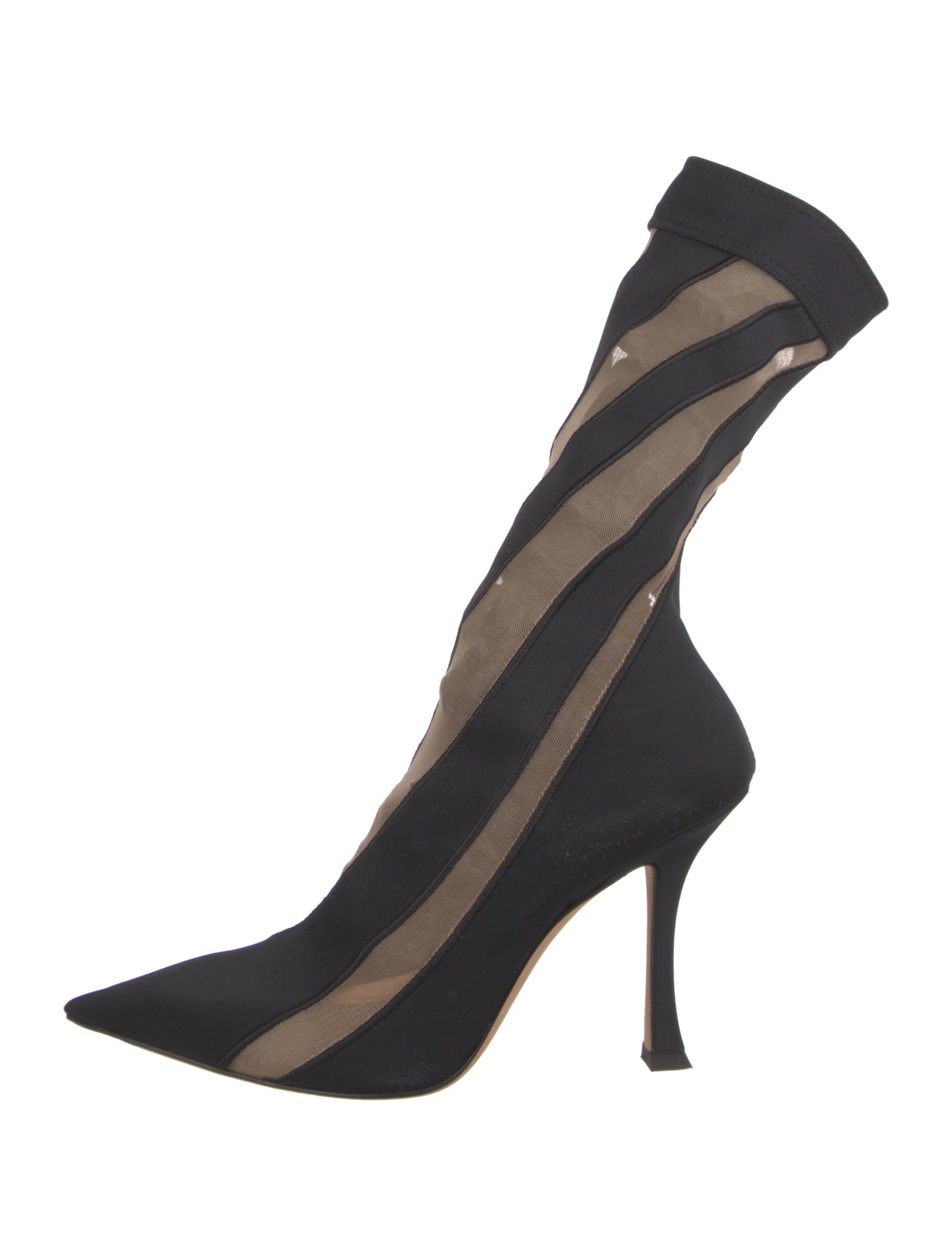 Jimmy Choo x Mugler Neoprene Striped Slingback Pumps