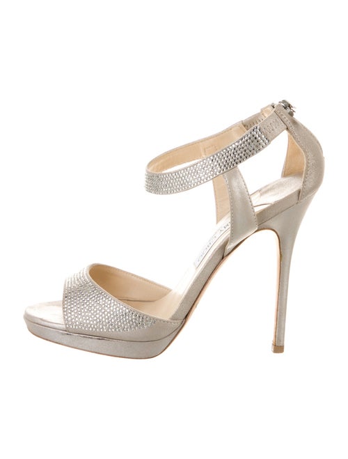 Jimmy Choo Suede Crystal Embellishments Sandals