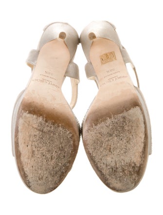 Jimmy Choo Suede Crystal Embellishments Sandals