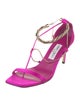 Jimmy Choo Oriana 75 Satin T-Strap Sandals