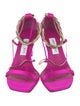 Jimmy Choo Oriana 75 Satin T-Strap Sandals