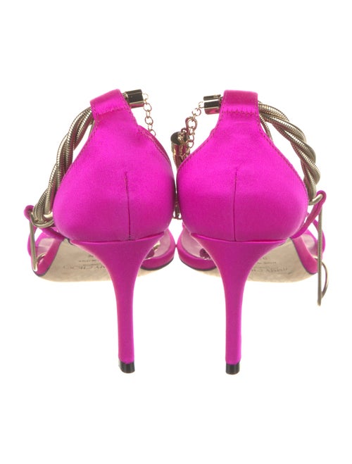 Jimmy Choo Oriana 75 Satin T-Strap Sandals