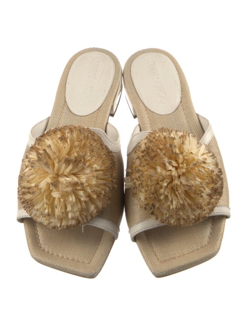 Jimmy Choo Crochet Trim Slides