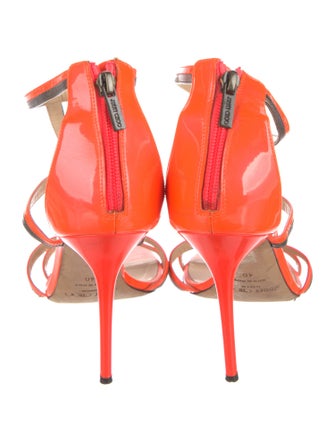 Jimmy Choo Patent Leather T-Strap Sandals