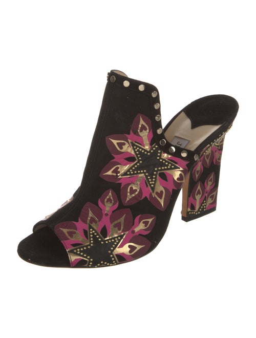 Jimmy Choo Suede Printed Mules