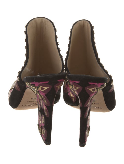 Jimmy Choo Suede Printed Mules
