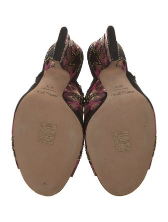 Jimmy Choo Suede Printed Mules