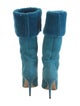 Jimmy Choo Suede Fur Trim Slouch Boots