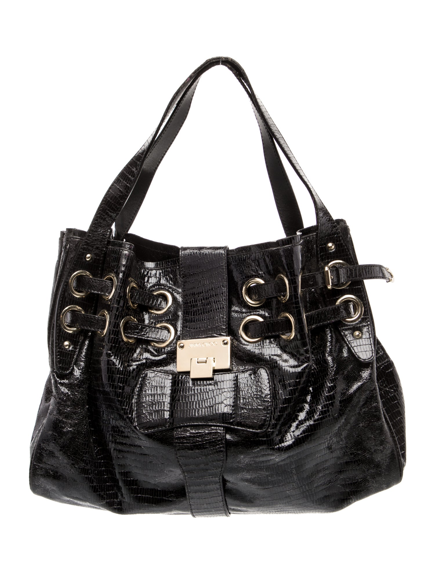 Jimmy Choo Patent Leather Top Handle Bag
