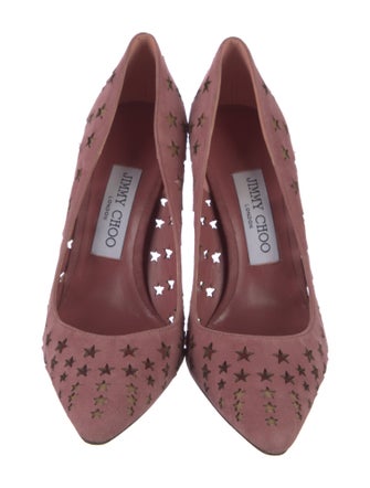 Jimmy Choo Suede Cutout Accent Pumps