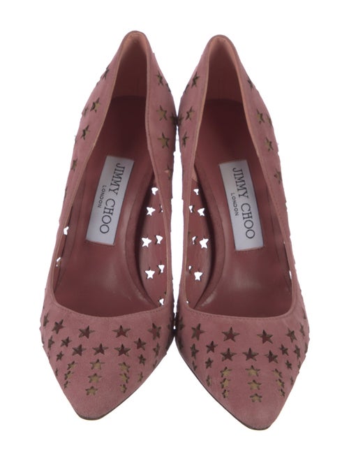 Jimmy Choo Suede Cutout Accent Pumps