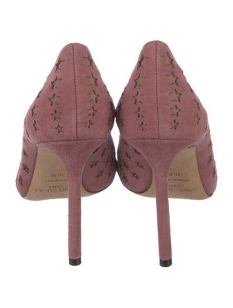 Jimmy Choo Suede Cutout Accent Pumps