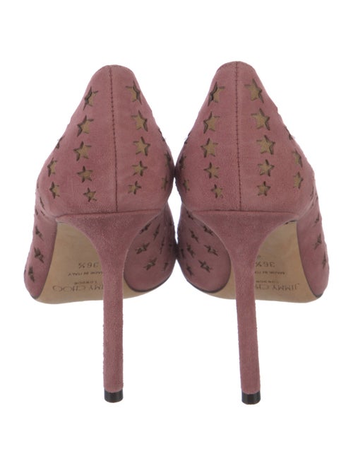Jimmy Choo Suede Cutout Accent Pumps