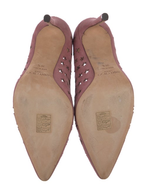 Jimmy Choo Suede Cutout Accent Pumps