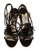 Jimmy Choo Canvas Tassel Accents Sandals