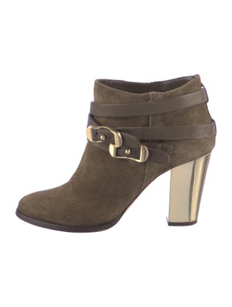 Jimmy Choo Suede Leather Trim Embellishment Boots