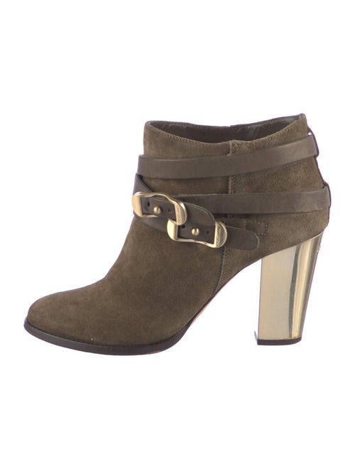 Jimmy Choo Suede Leather Trim Embellishment Boots