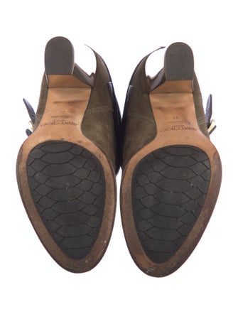 Jimmy Choo Suede Leather Trim Embellishment Boots