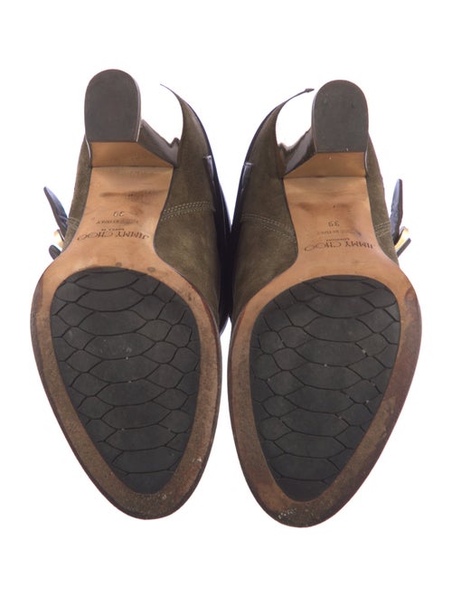 Jimmy Choo Suede Leather Trim Embellishment Boots