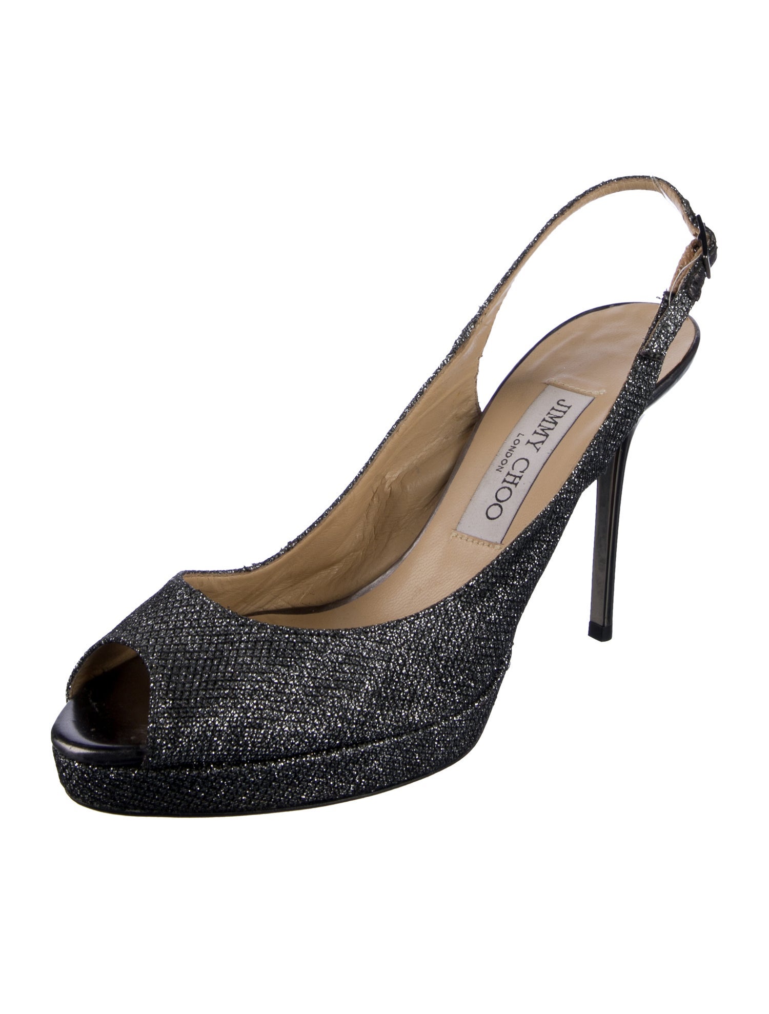 Jimmy Choo Glitter Accents Slingback Pumps