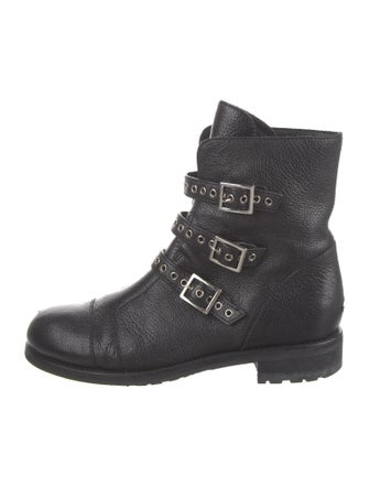 Jimmy Choo Leather Combat Boots